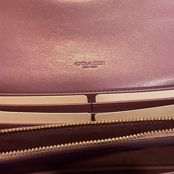 Coach Dark Lavender Leather Wallet - Picture 6 of 10